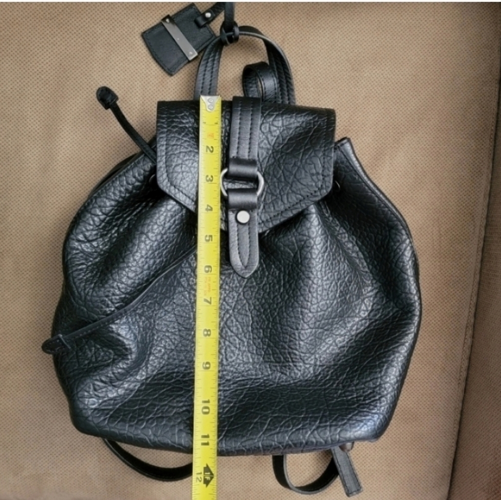A. Bellucci Italy black leather drawstring backpack - Picture 10 of 13